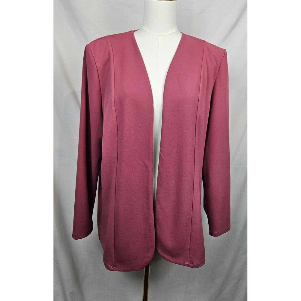 Fashion Nova‎ 1X Rose Open Front Long Sleeve Blazer Cardigan Feminine  Career